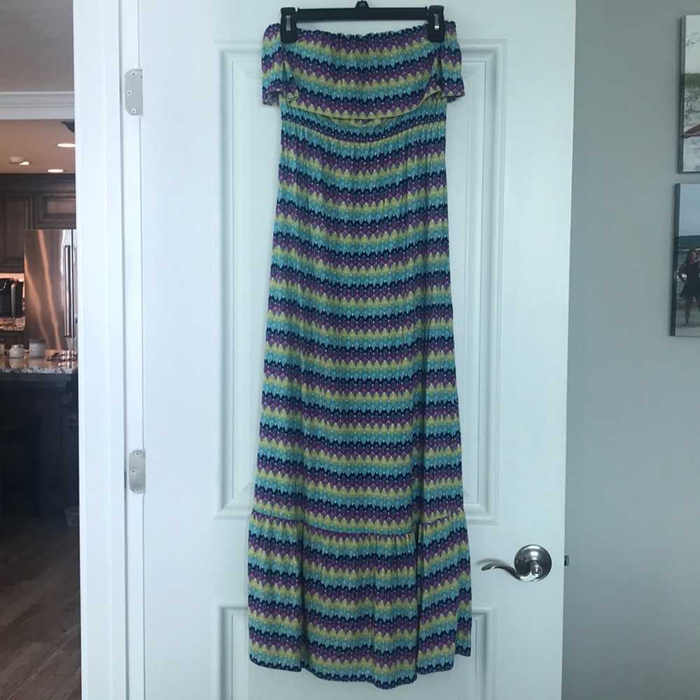 Strapless maxi dress